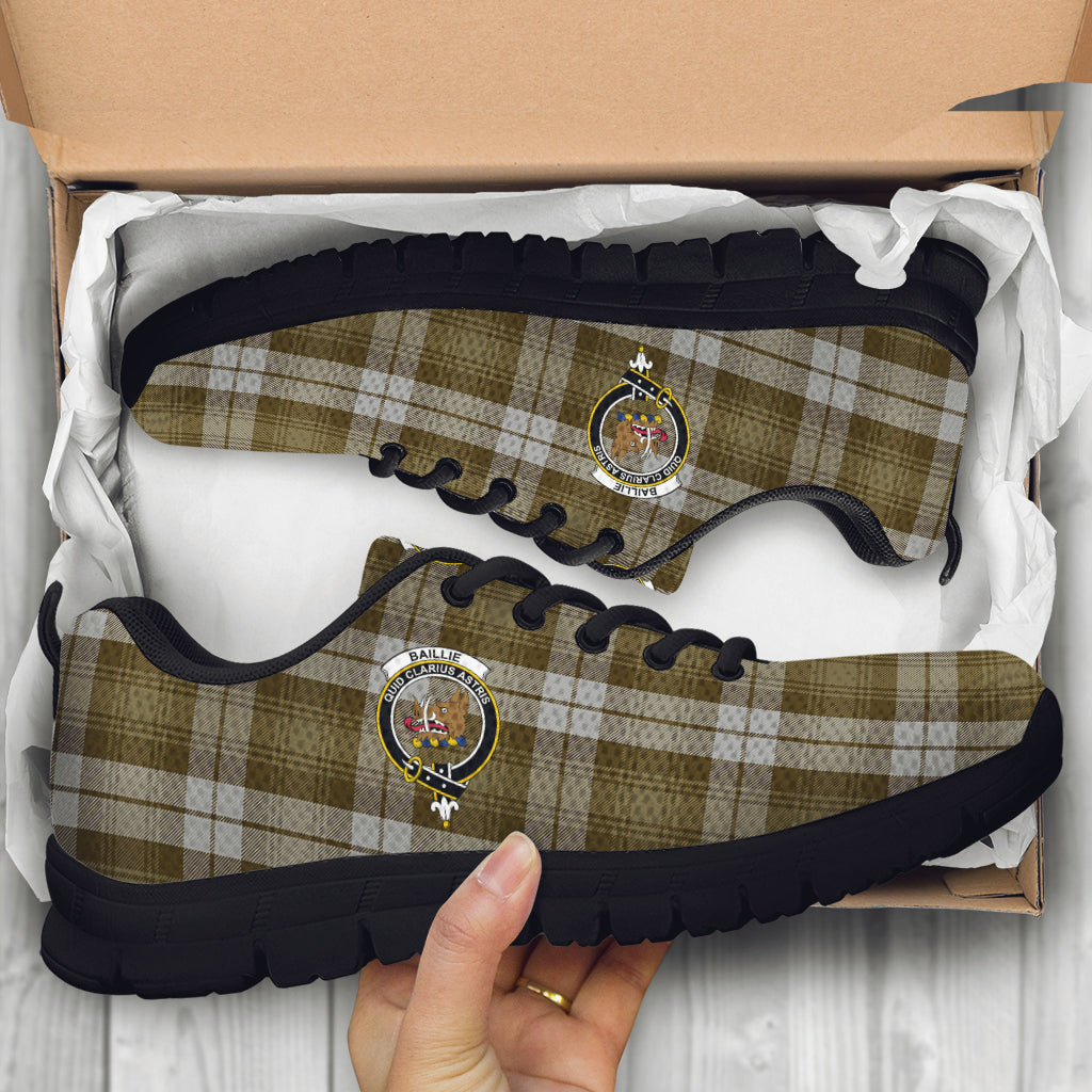 Baillie Dress Tartan Sneakers with Family Crest - Tartan Vibes Clothing