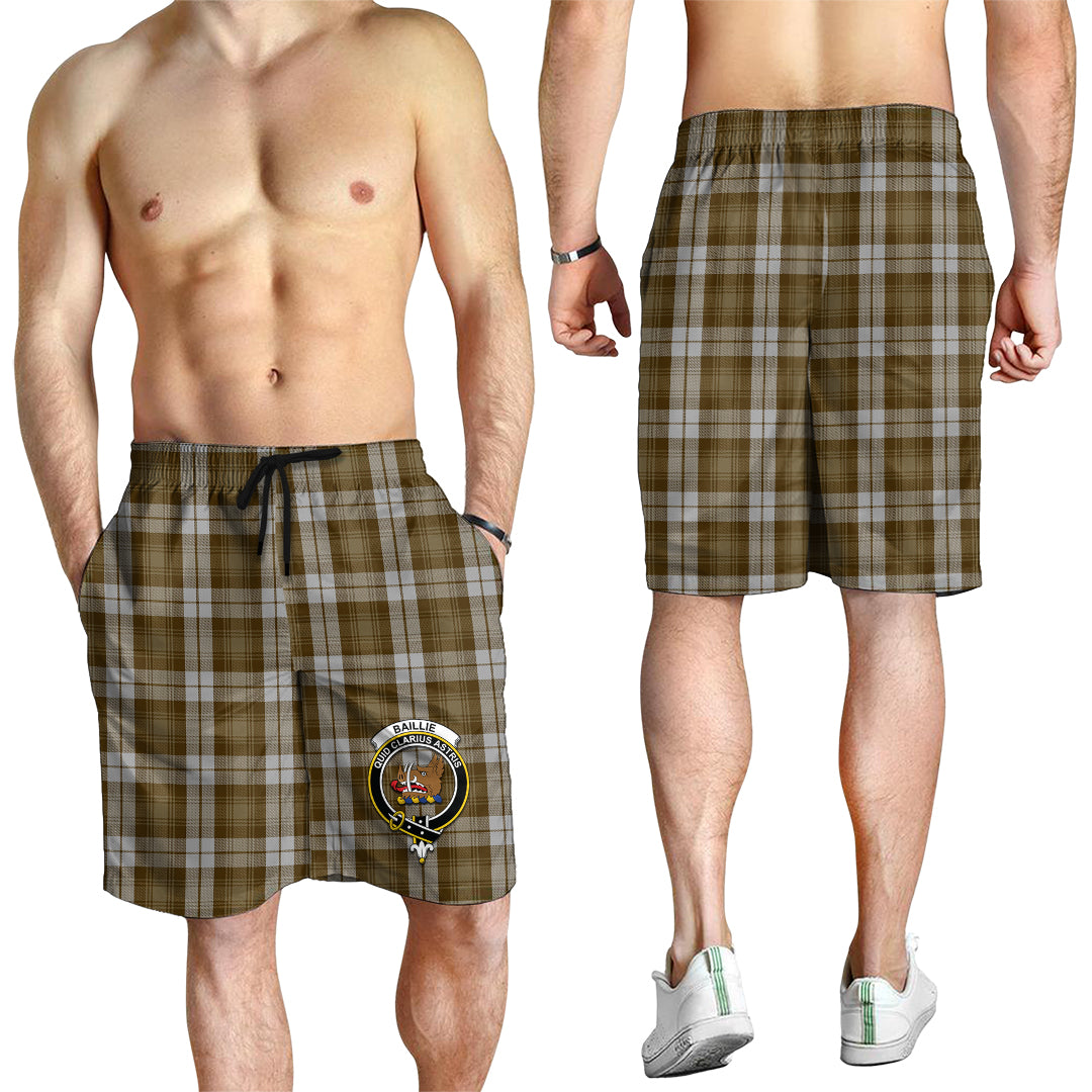 Baillie Dress Tartan Mens Shorts with Family Crest - Tartanvibesclothing