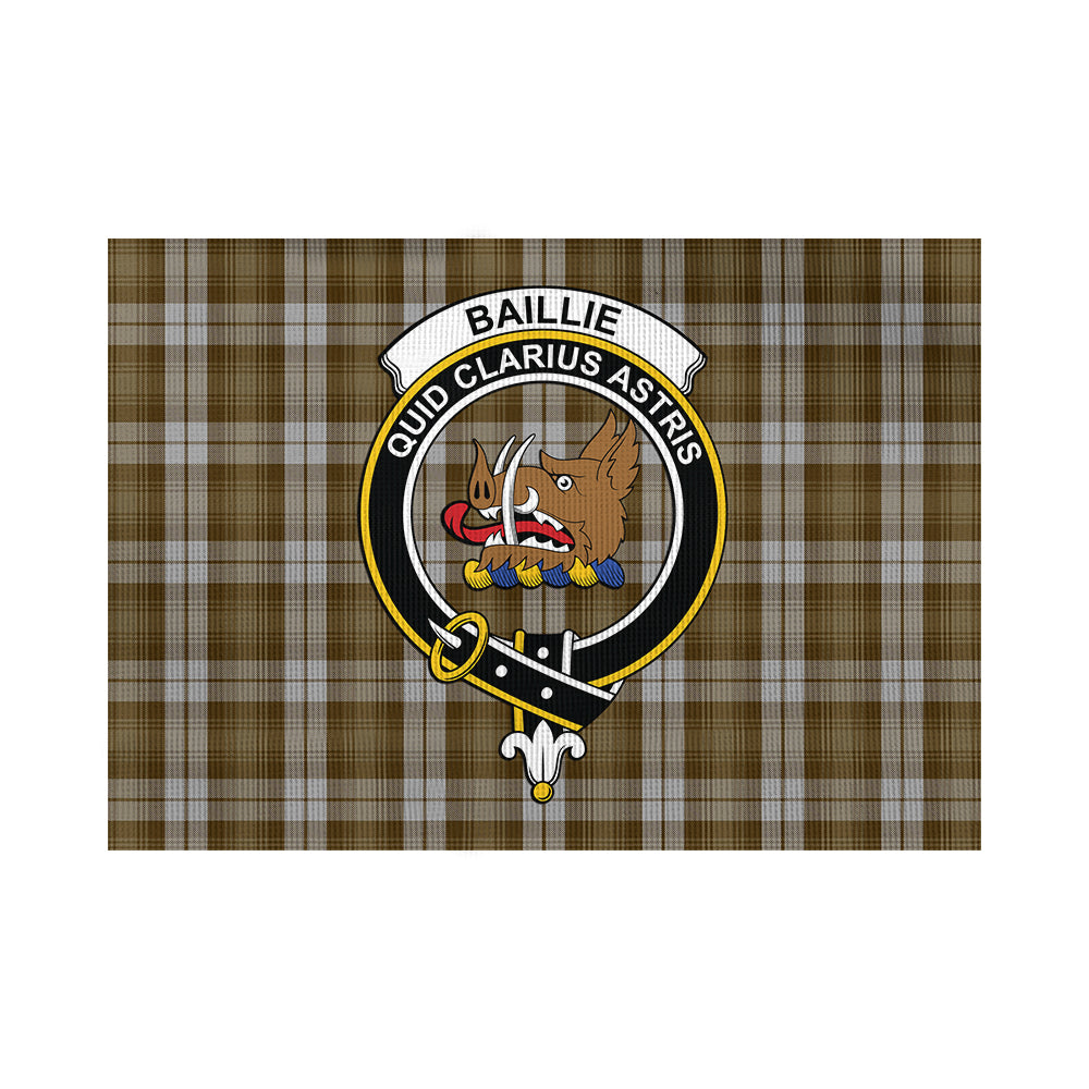 Baillie Dress Tartan Flag with Family Crest - Tartanvibesclothing