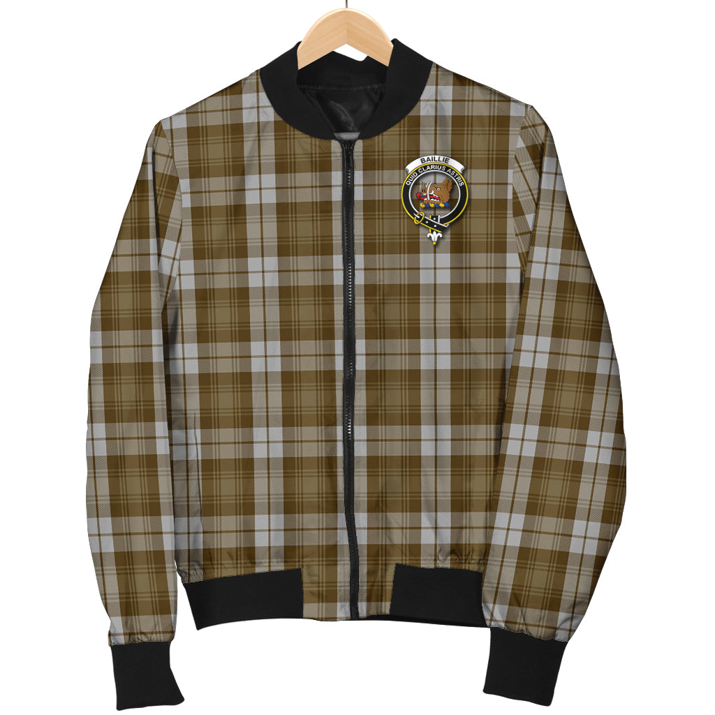 Baillie Dress Tartan Bomber Jacket with Family Crest - Tartanvibesclothing