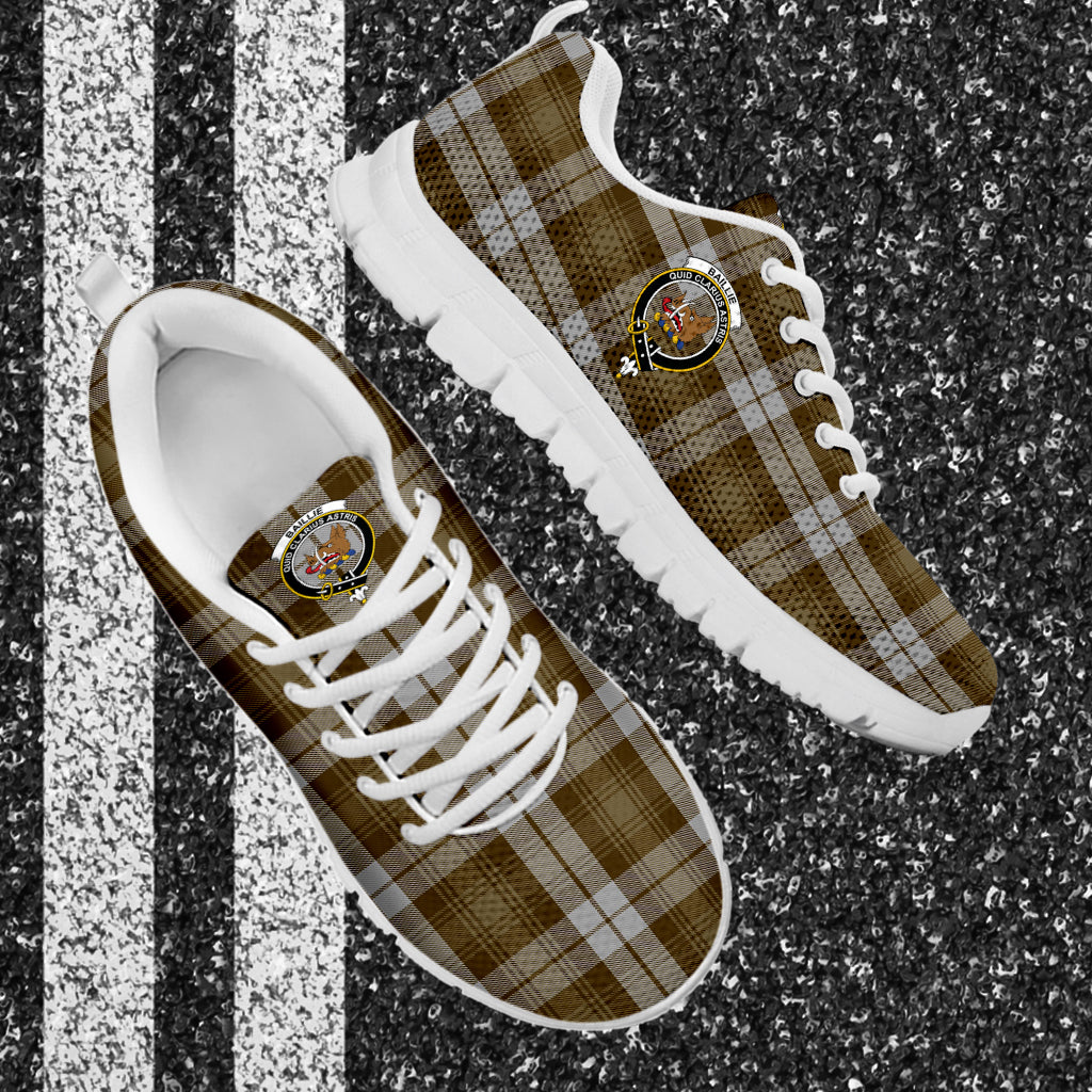 Baillie Dress Tartan Sneakers with Family Crest - Tartan Vibes Clothing