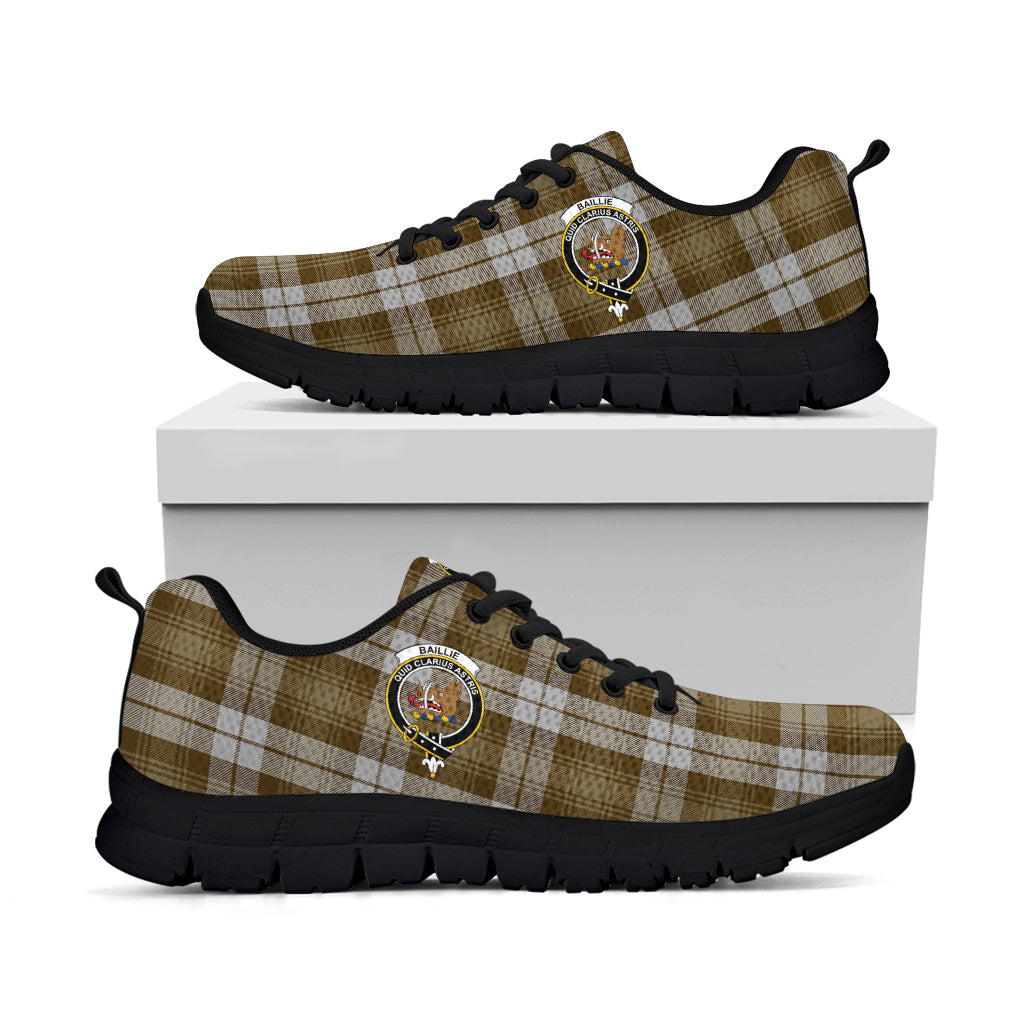 Baillie Dress Tartan Sneakers with Family Crest - Tartan Vibes Clothing