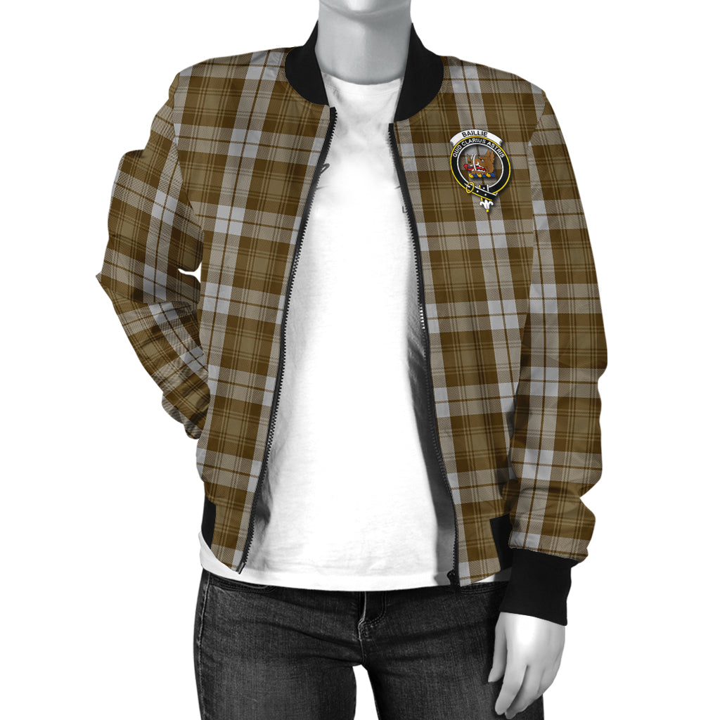 Baillie Dress Tartan Bomber Jacket with Family Crest - Tartanvibesclothing