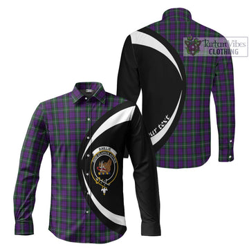 Baillie Highland Society Tartan Long Sleeve Button Up with Family Crest Circle Style