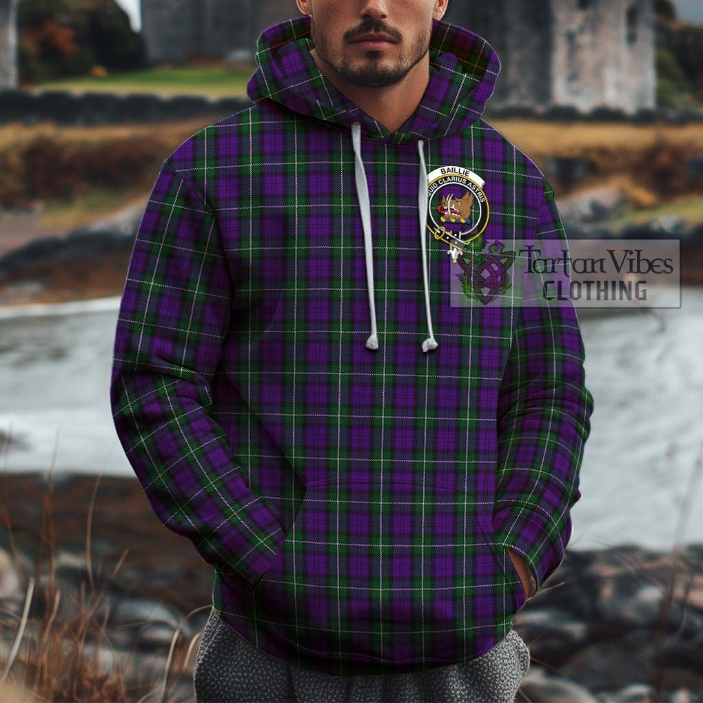 Baillie Highland Society Tartan Cotton Hoodie with Family Crest Pullover Hoodie XS - Tartan Vibes Clothing