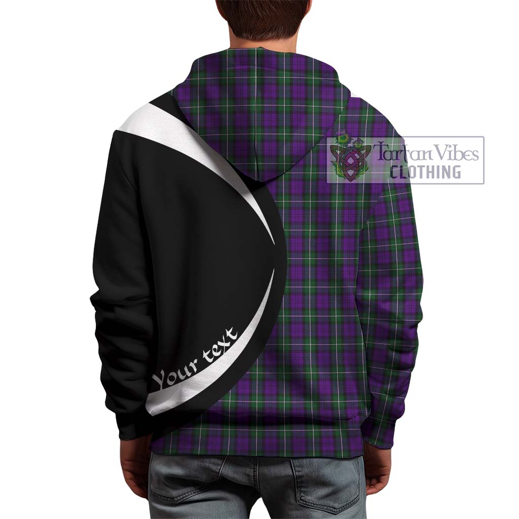 Tartan Vibes Clothing Baillie Highland Society Tartan Hoodie with Family Crest Circle Style