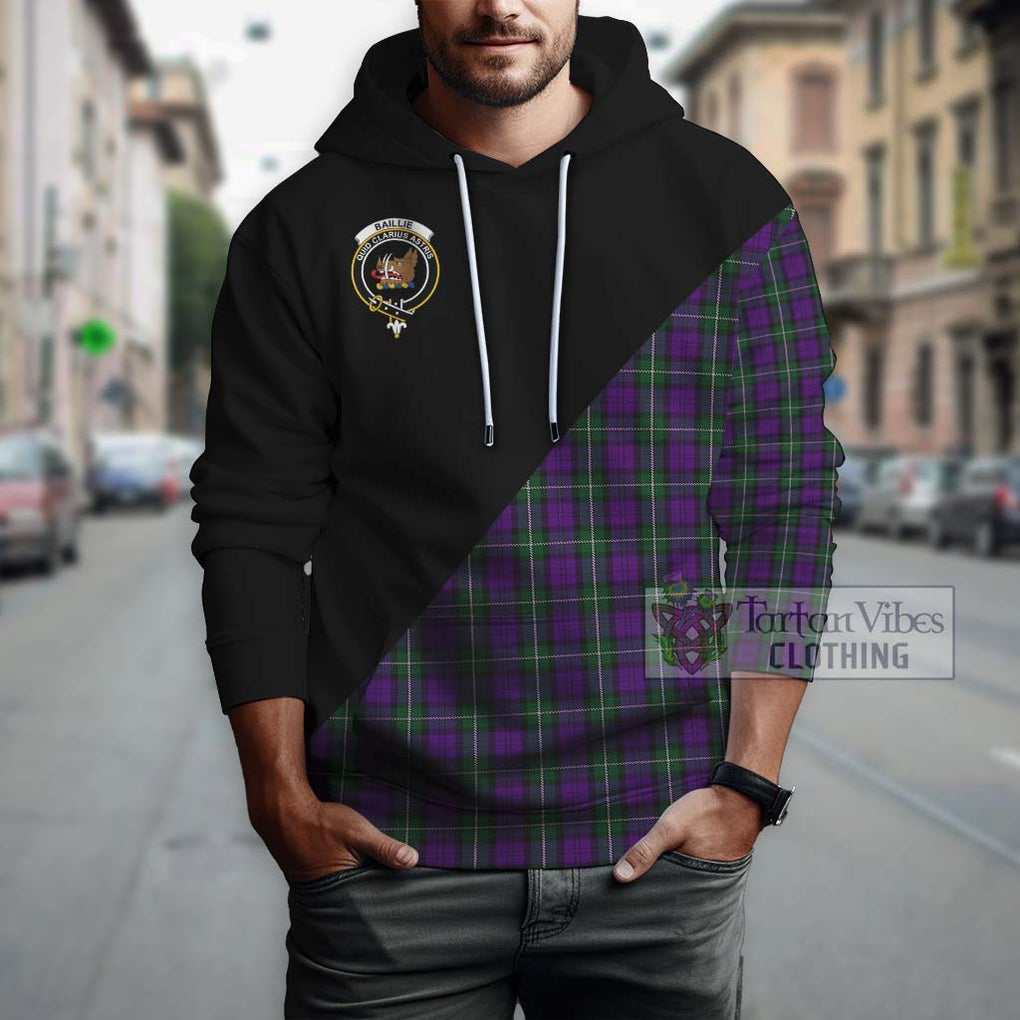 Baillie Highland Society Tartan Hoodie with Family Crest and Military Logo Style - Tartanvibesclothing Shop