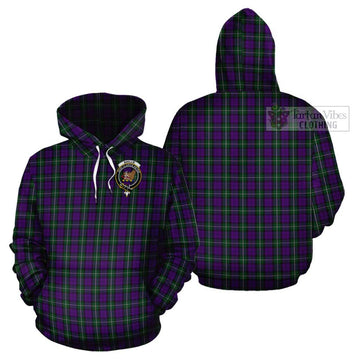 Baillie Highland Society Tartan Cotton Hoodie with Family Crest