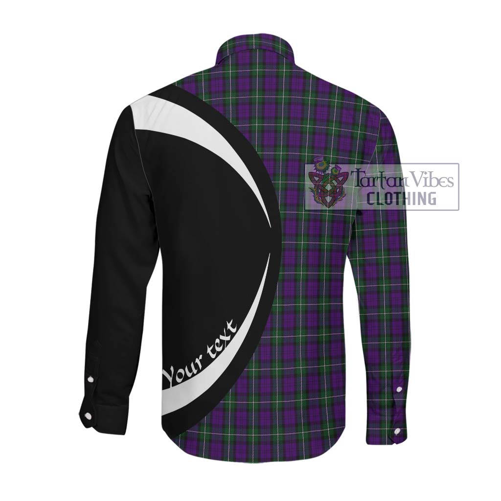 Tartan Vibes Clothing Baillie Highland Society Tartan Long Sleeve Button Up with Family Crest Circle Style