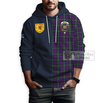 Baillie Highland Society Tartan Hoodie Alba with Scottish Lion Royal Arm Half Style