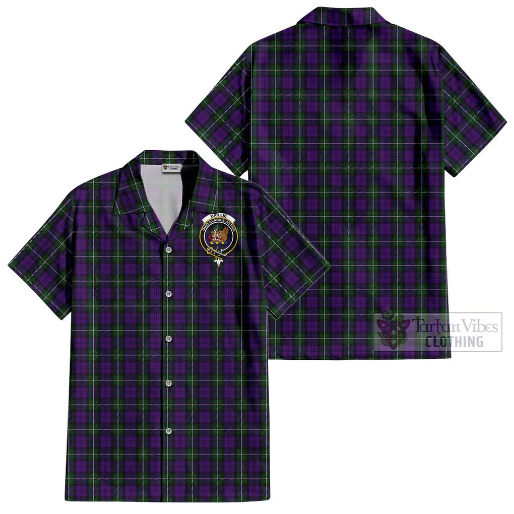 Baillie Highland Society Tartan Cotton Hawaiian Shirt with Family Crest Kid - Tartan Vibes Clothing