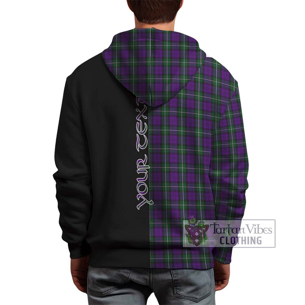 Baillie Highland Society Tartan Hoodie with Family Crest and Half Of Me Style - Tartanvibesclothing Shop