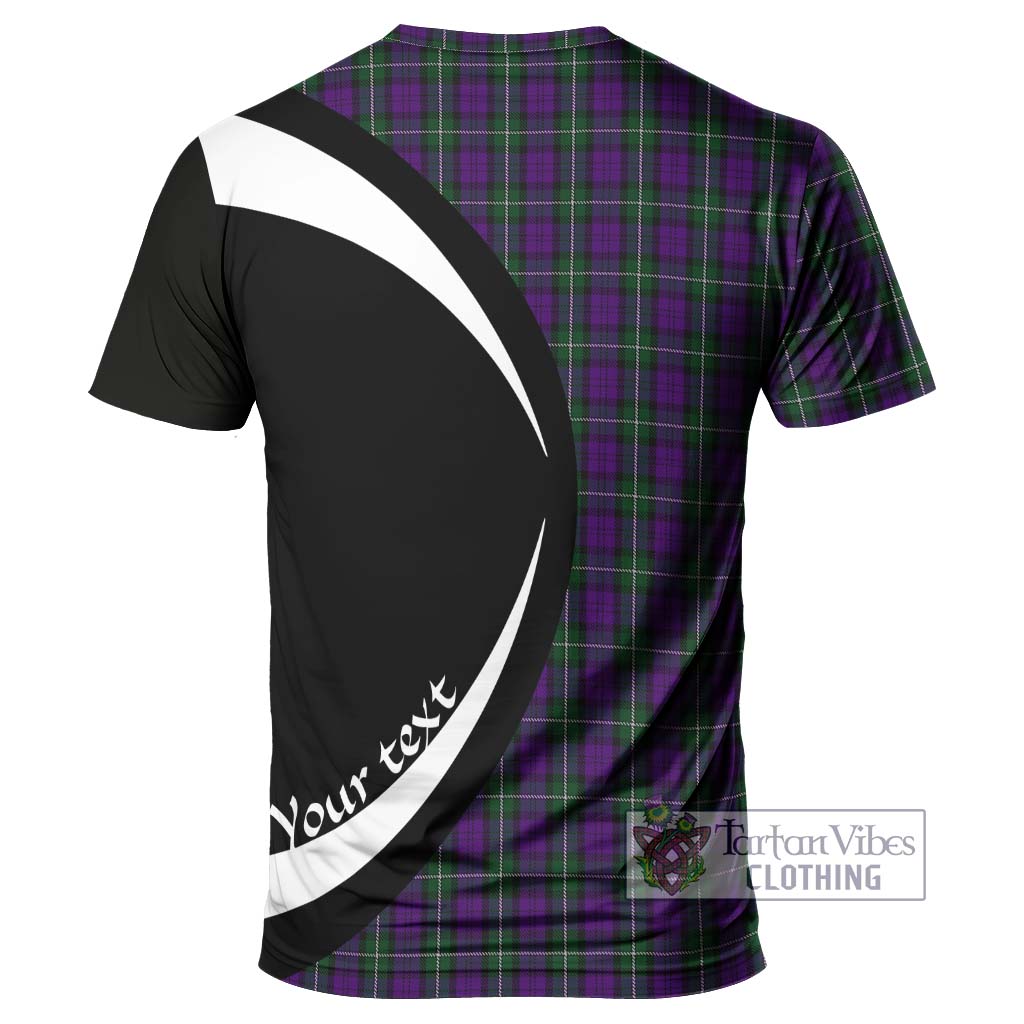 Tartan Vibes Clothing Baillie Highland Society Tartan T-Shirt with Family Crest Circle Style