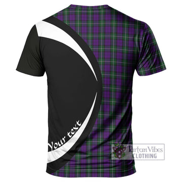 Baillie Highland Society Tartan T-Shirt with Family Crest Circle Style