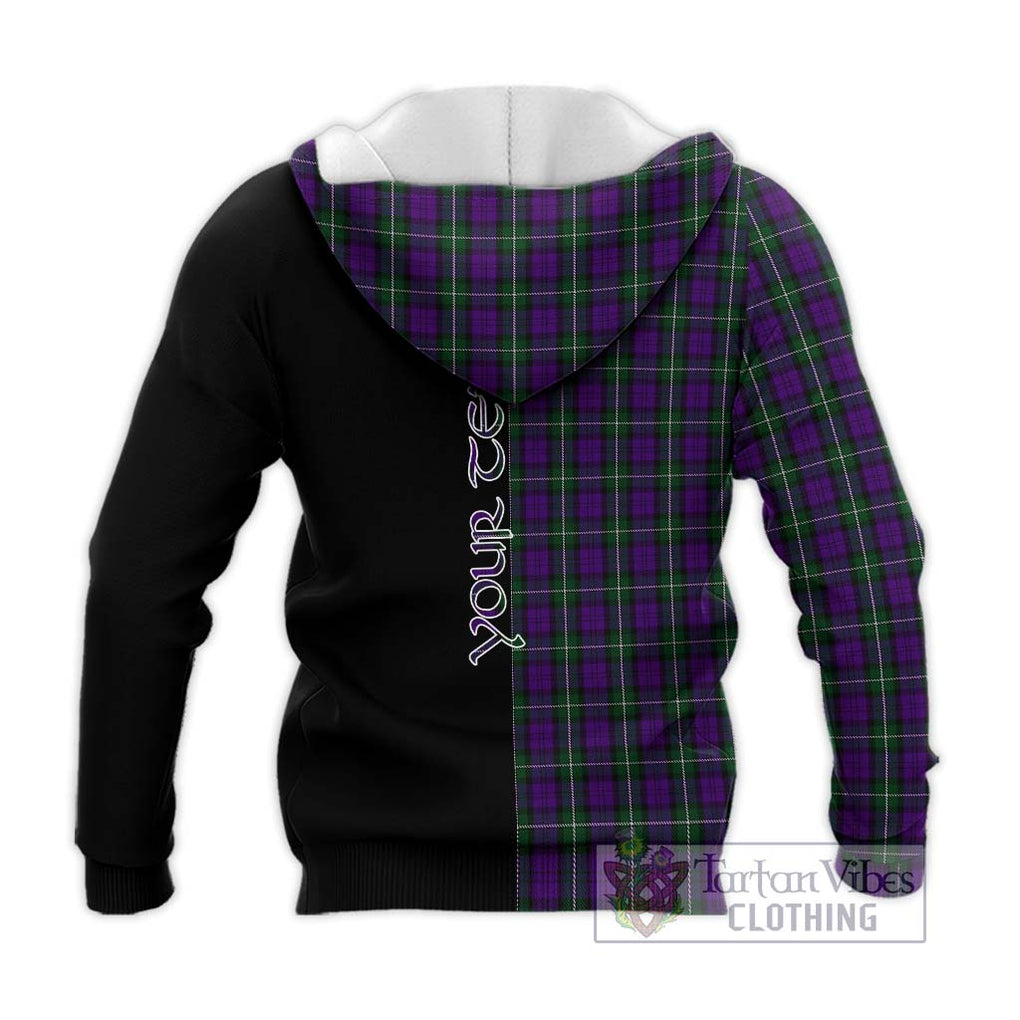 Baillie Highland Society Tartan Knitted Hoodie with Family Crest and Half Of Me Style - Tartanvibesclothing Shop