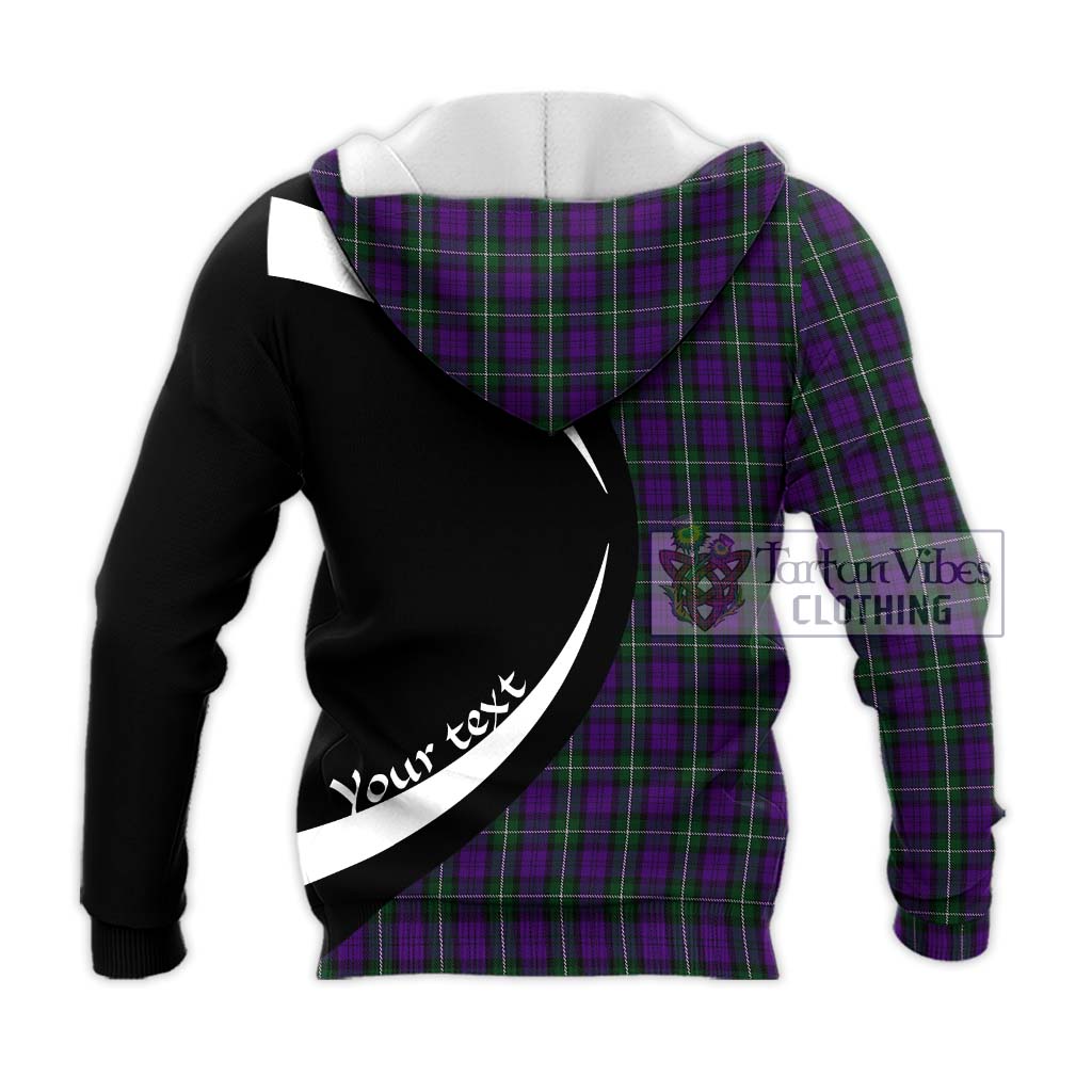 Baillie Highland Society Tartan Knitted Hoodie with Family Crest Circle Style - Tartan Vibes Clothing