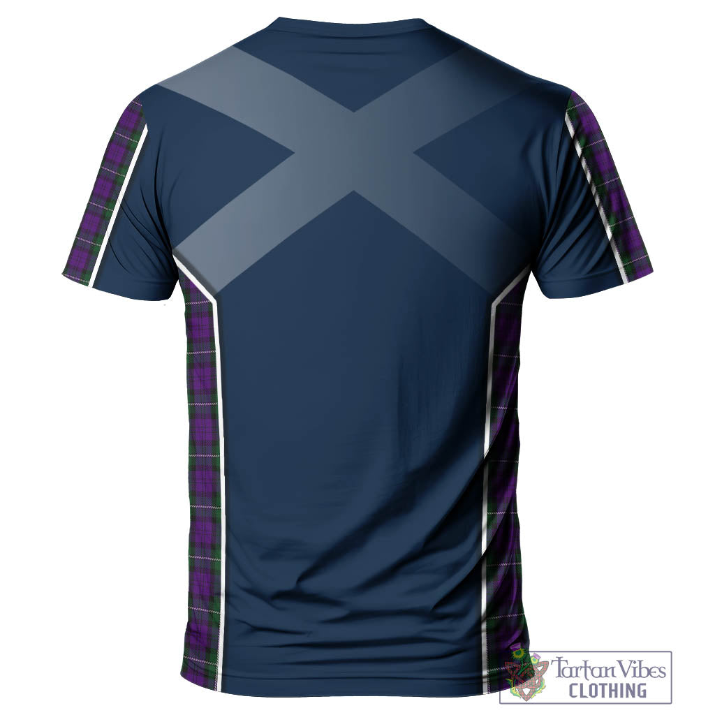 Tartan Vibes Clothing Baillie Highland Society Tartan T-Shirt with Family Crest and Scottish Thistle Vibes Sport Style