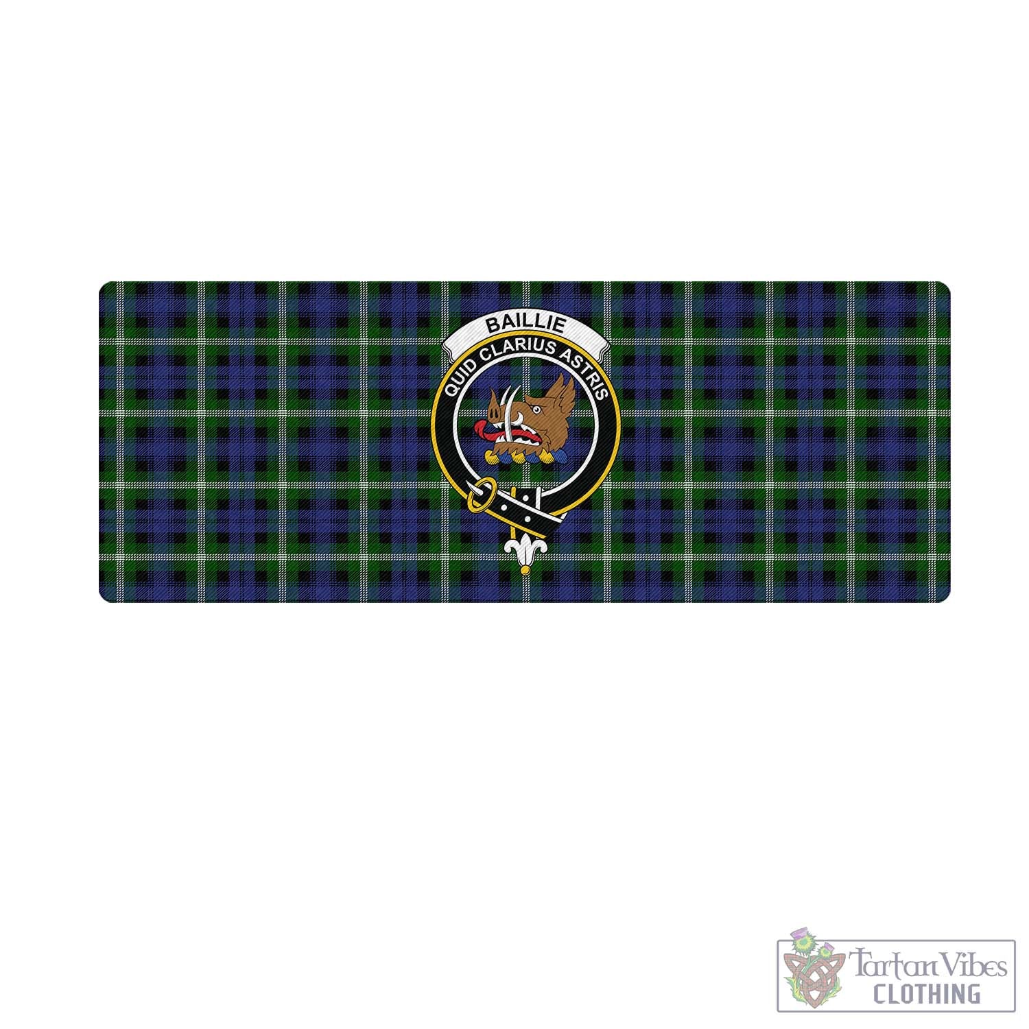 Tartan Vibes Clothing Baillie Modern Tartan Mouse Pad with Family Crest