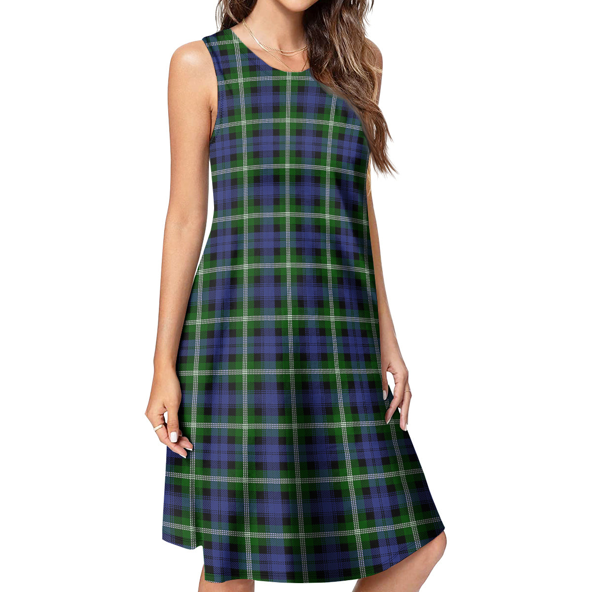 Baillie Modern Tartan Womens Casual Dresses - Tartanvibesclothing