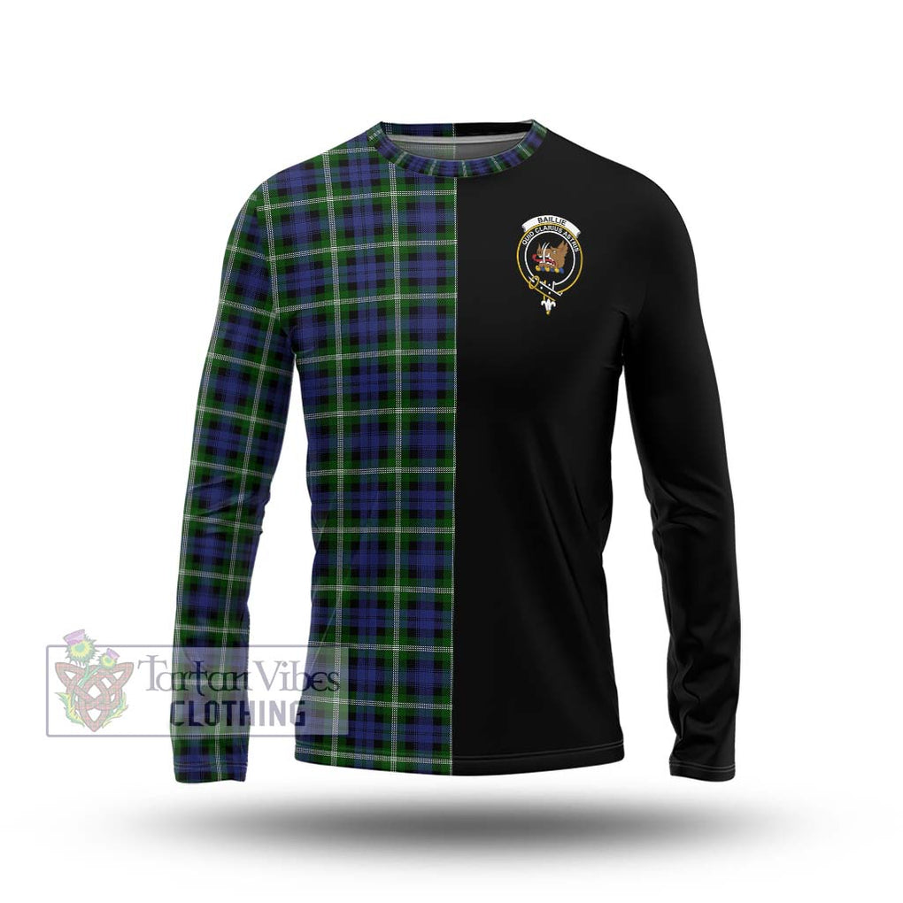 Baillie (Bailey) Tartan Long Sleeve T-Shirt with Family Crest and Half Of Me Style Unisex - Tartanvibesclothing Shop