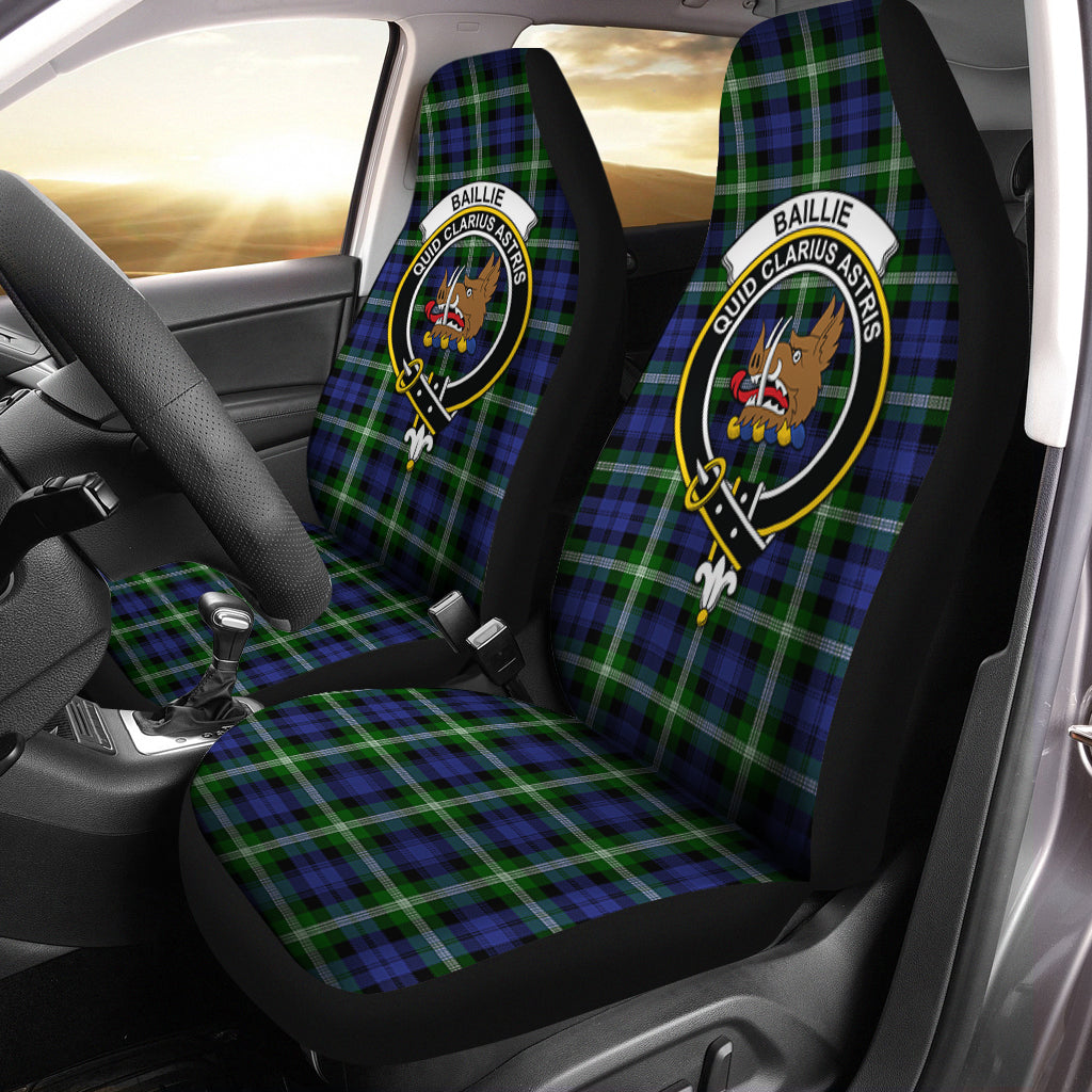 Baillie Modern Tartan Car Seat Cover with Family Crest One Size - Tartanvibesclothing