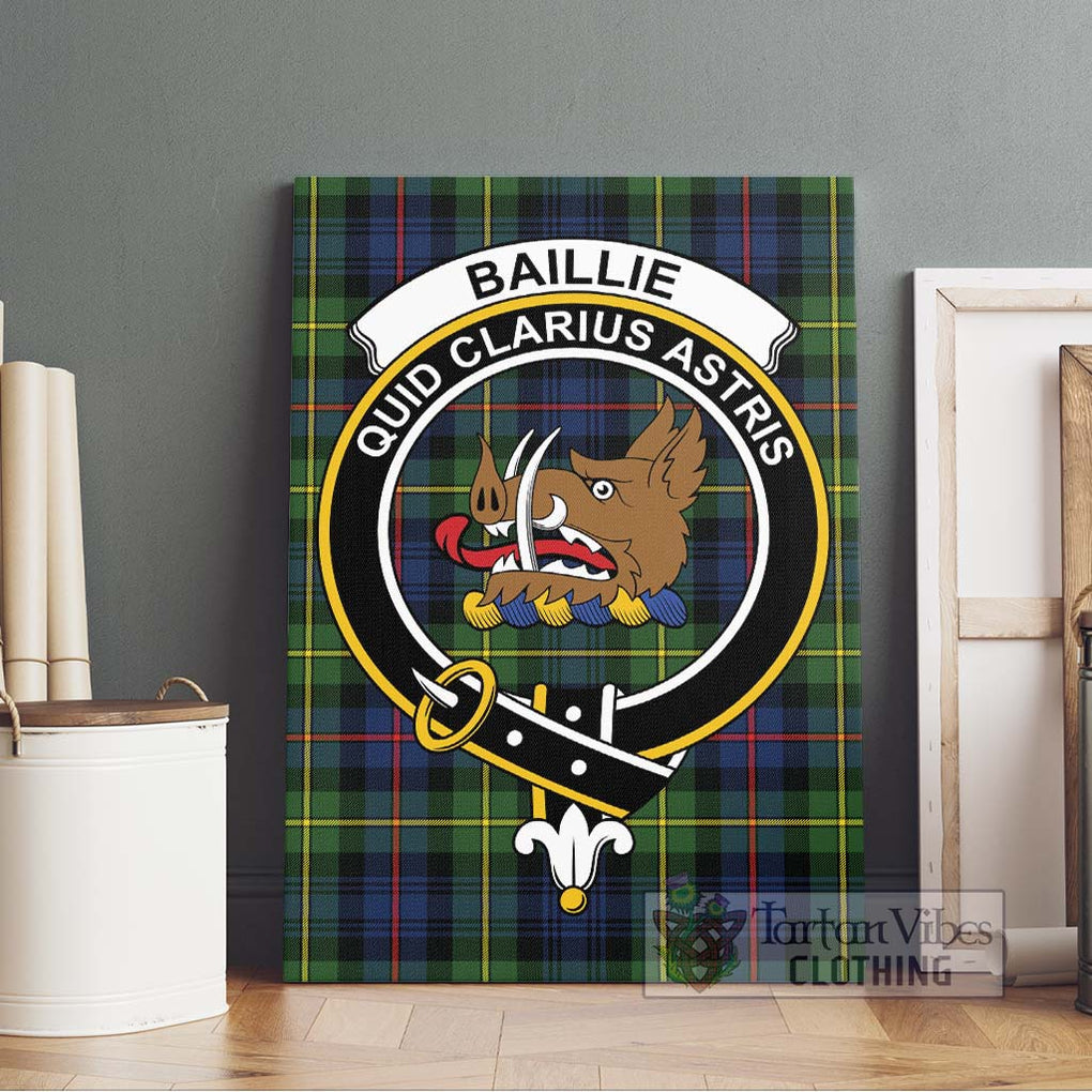 Baillie (Bailey) Tartan Canvas Print Wall Art with Family Crest Without Frame - Tartan Vibes Clothing