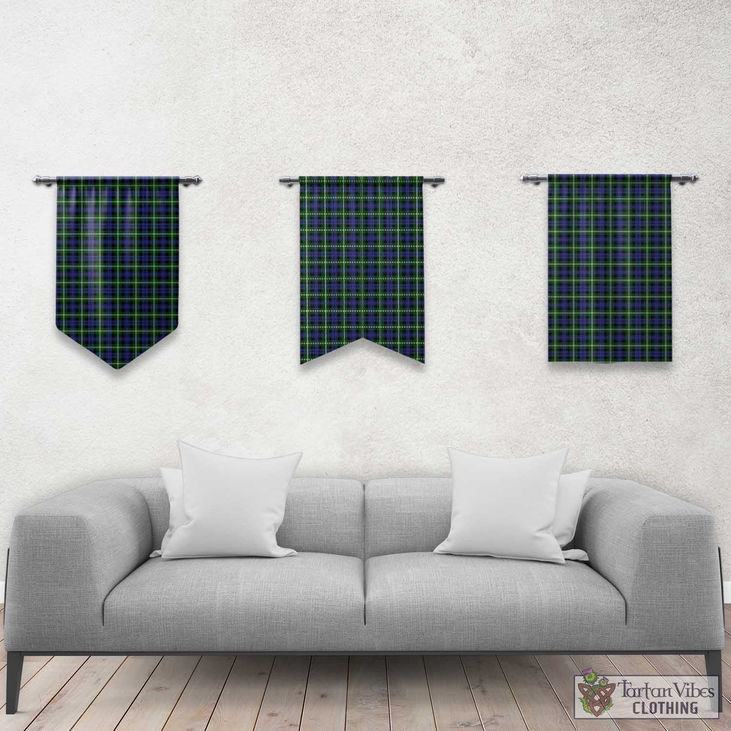 Tartan Vibes Clothing Baillie Modern Tartan Gonfalon, Tartan Banner