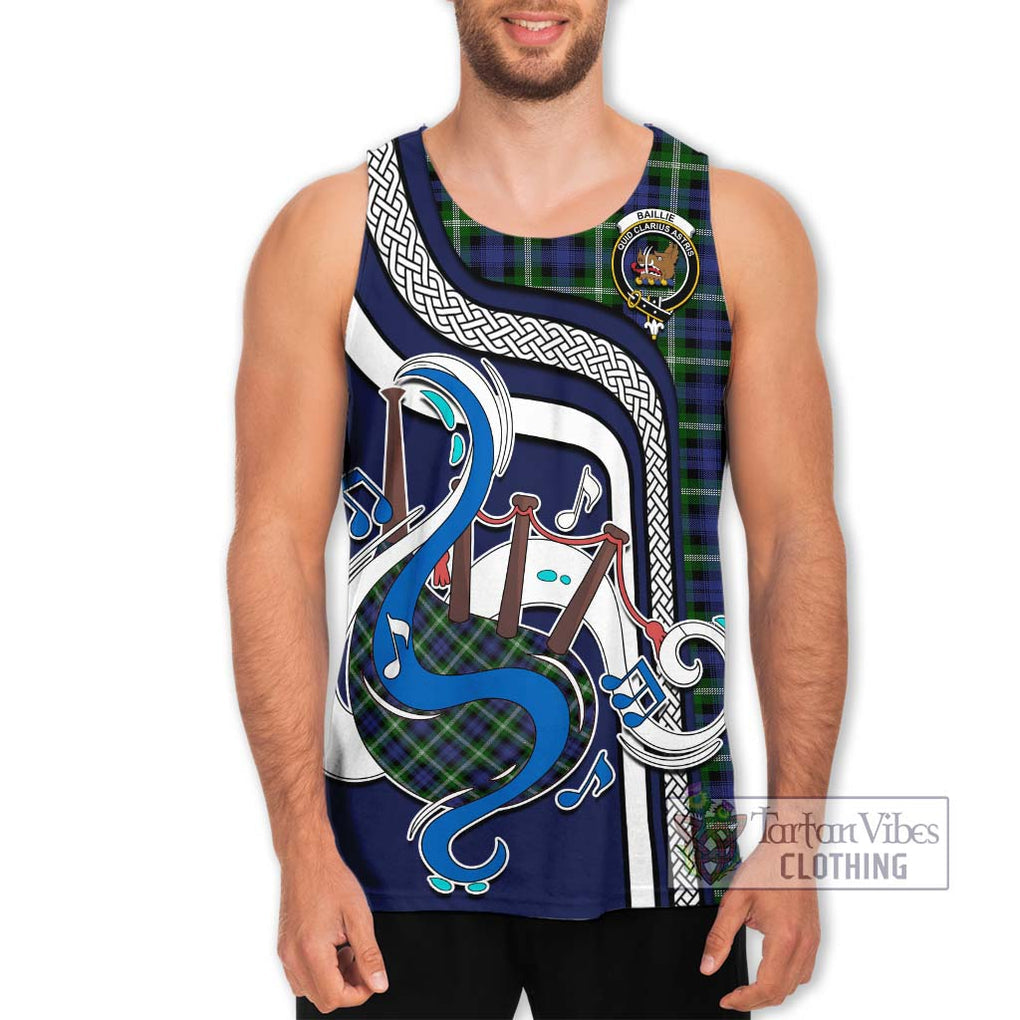 Baillie (Bailey) Tartan Men's Tank Top with Epic Bagpipe Style Men - Tartanvibesclothing Shop