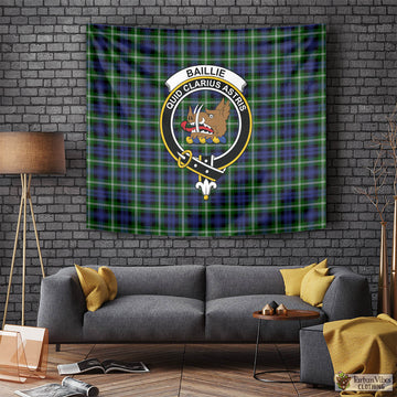 Baillie (Bailey) Tartan Tapestry Wall Hanging and Home Decor for Room with Family Crest