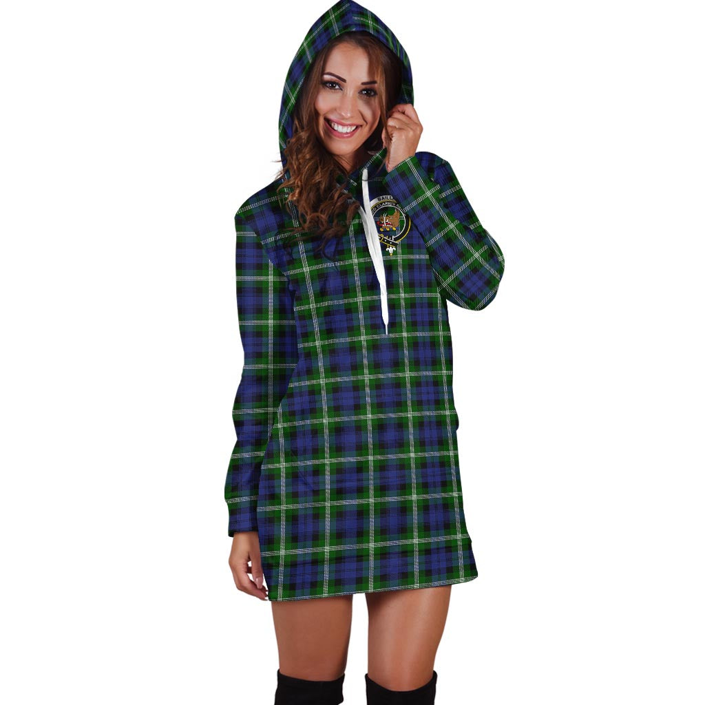 Baillie (Bailey) Tartan Hoodie Dress with Family Crest - Tartan Vibes Clothing