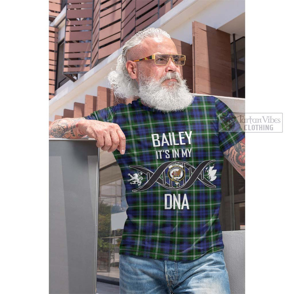 Tartan Vibes Clothing Baillie Modern Tartan Cotton T-shirt with Family Crest DNA In Me Style