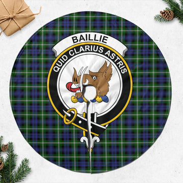 Baillie (Bailey) Tartan Christmas Tree Skirt with Family Crest