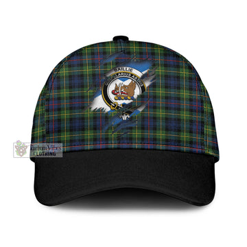 Baillie (Bailey) Tartan Classic Cap with Family Crest In Me Style