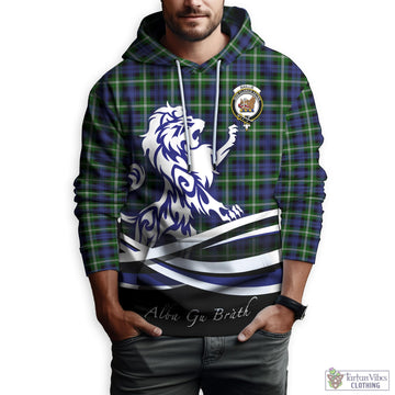 Baillie (Bailey) Tartan Hoodie with Alba Gu Brath Regal Lion Emblem