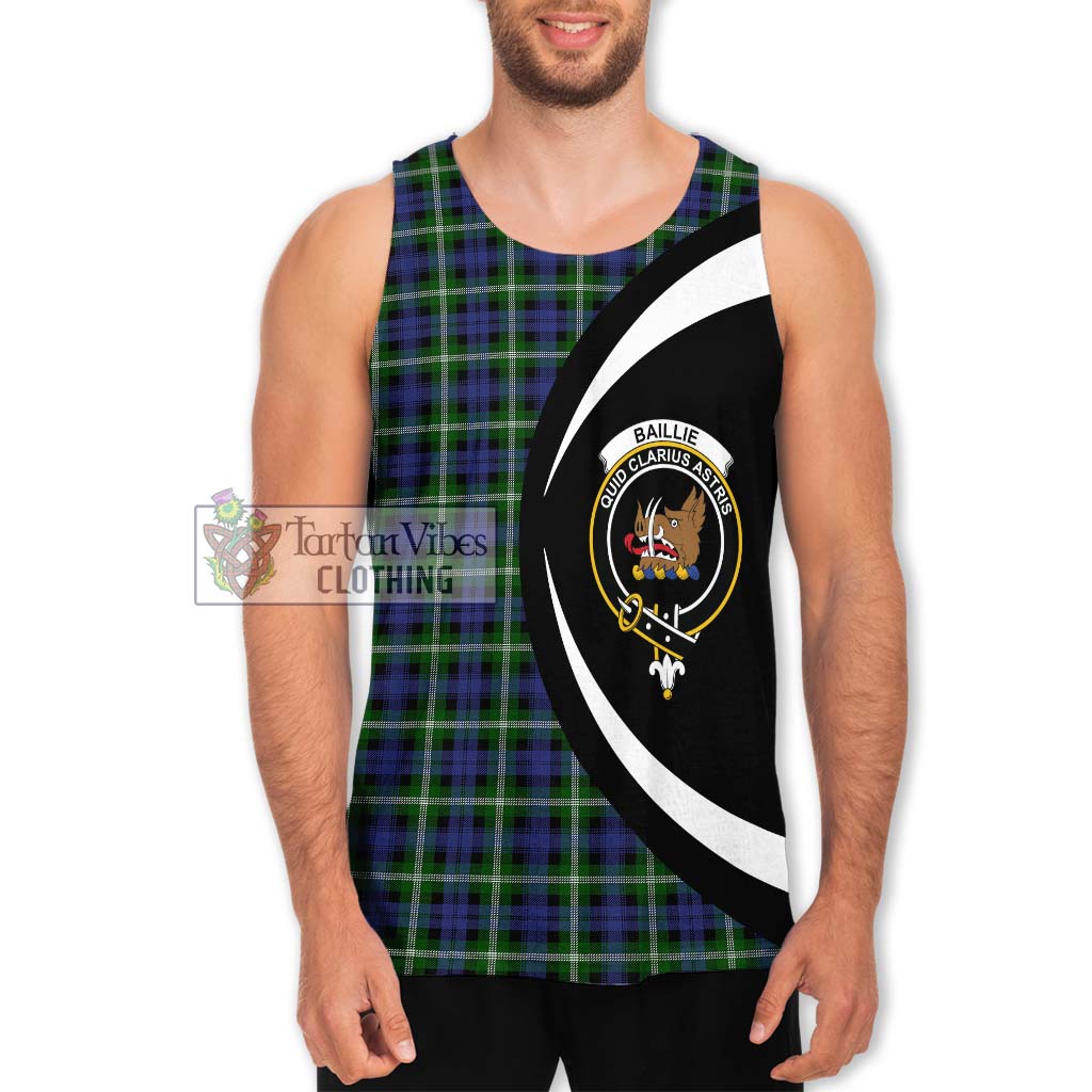 Baillie (Bailey) Tartan Men's Tank Top with Family Crest Circle Style Men - Tartan Vibes Clothing