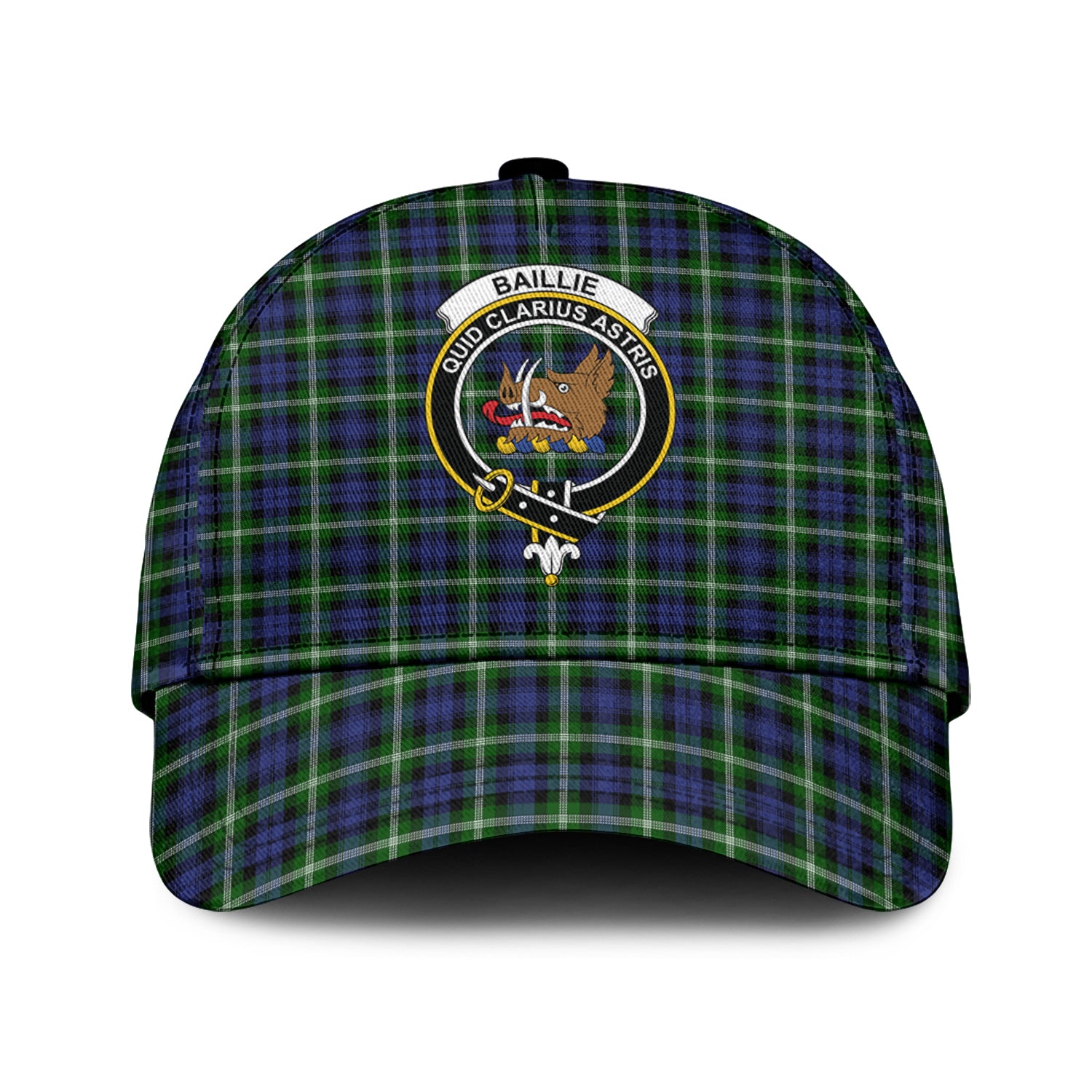 Baillie (Bailey) Tartan Classic Cap with Family Crest Classic Cap Universal Fit - Tartan Vibes Clothing