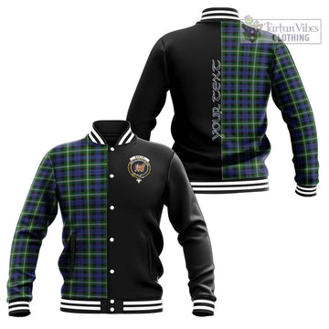 Baillie (Bailey) Tartan Baseball Jacket with Family Crest and Half Of Me Style