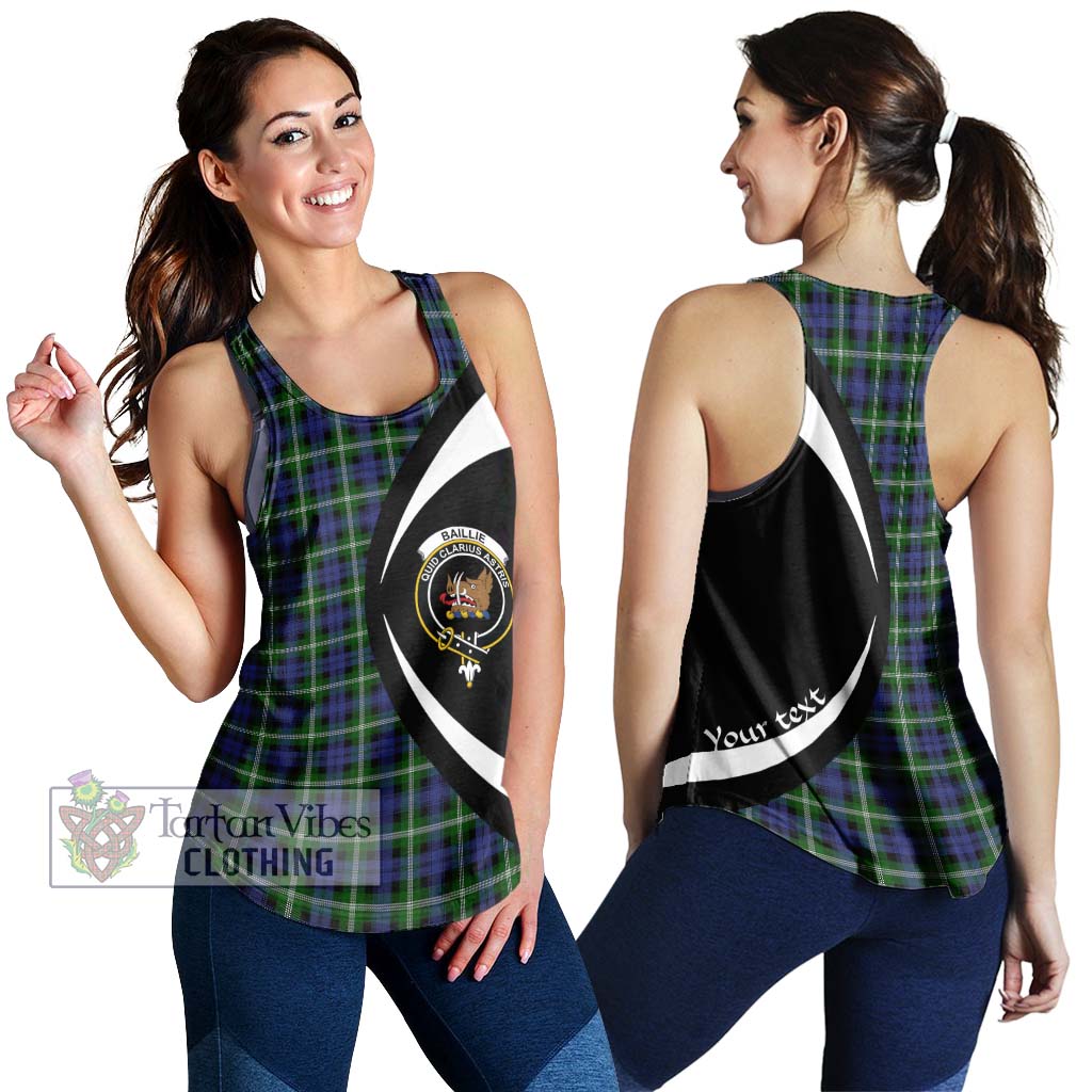 Baillie (Bailey) Tartan Women's Racerback Tanks with Family Crest Circle Style 4XL - Tartan Vibes Clothing