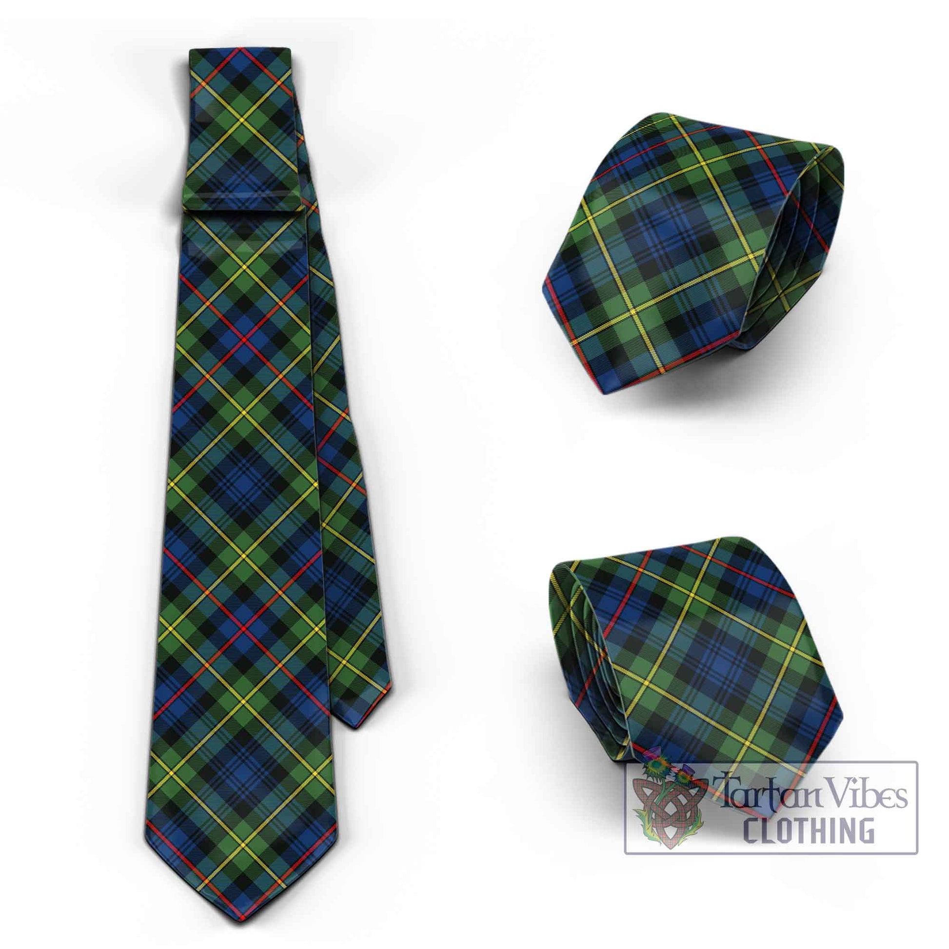 Tartan Vibes Clothing Baillie Modern Tartan Classic Necktie Cross Style