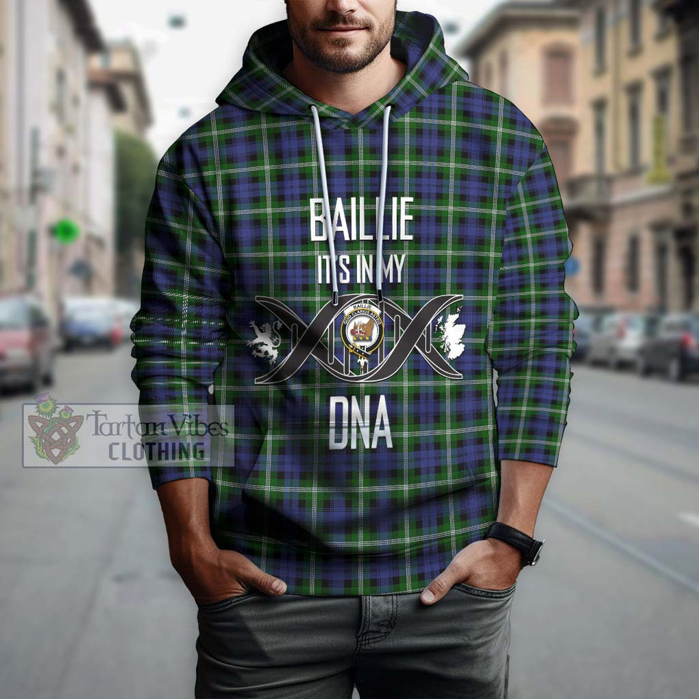 Baillie (Bailey) Tartan Hoodie with Family Crest DNA In Me Style Pullover Hoodie - Tartanvibesclothing Shop