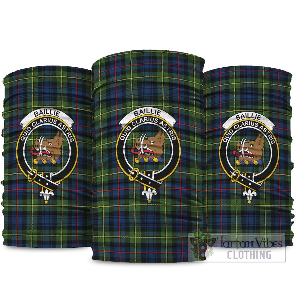 Baillie Modern Tartan Neck Gaiters, Tartan Bandanas, Tartan Head Band with Family Crest