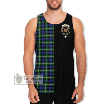 Baillie (Bailey) Tartan Men's Tank Top with Family Crest and Half Of Me Style