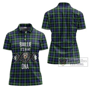 Baillie (Bailey) Tartan Women's Polo Shirt with Family Crest DNA In Me Style