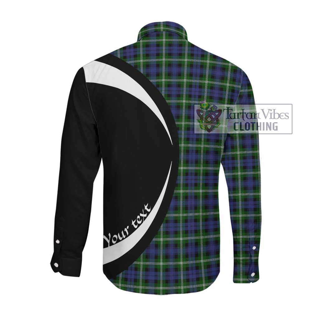 Tartan Vibes Clothing Baillie Modern Tartan Long Sleeve Button Up with Family Crest Circle Style