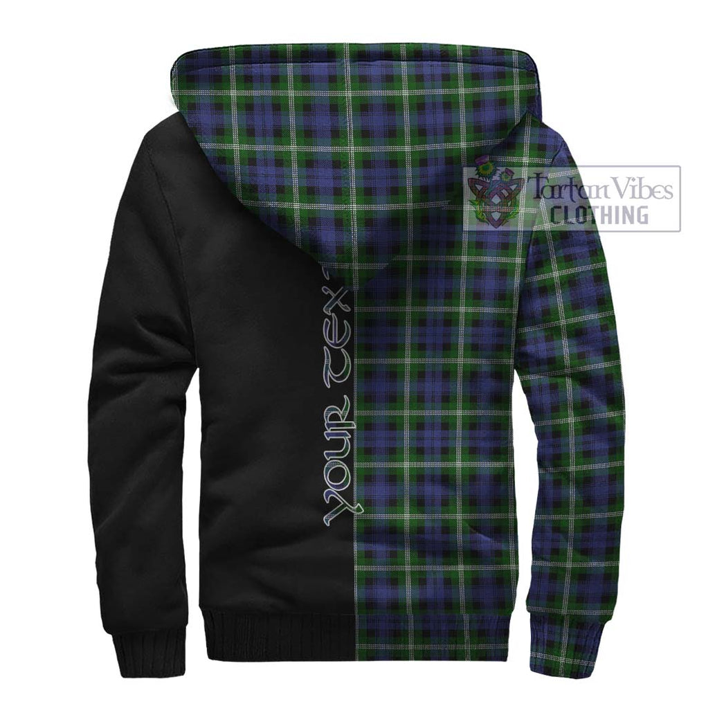 Baillie (Bailey) Tartan Sherpa Hoodie with Family Crest and Half Of Me Style - Tartanvibesclothing Shop