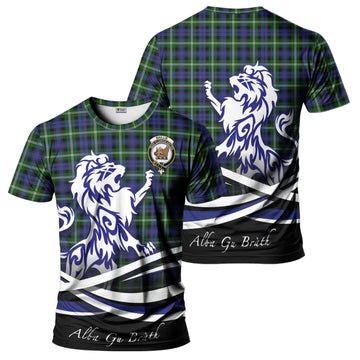 Baillie (Bailey) Tartan T-Shirt with Alba Gu Brath Regal Lion Emblem