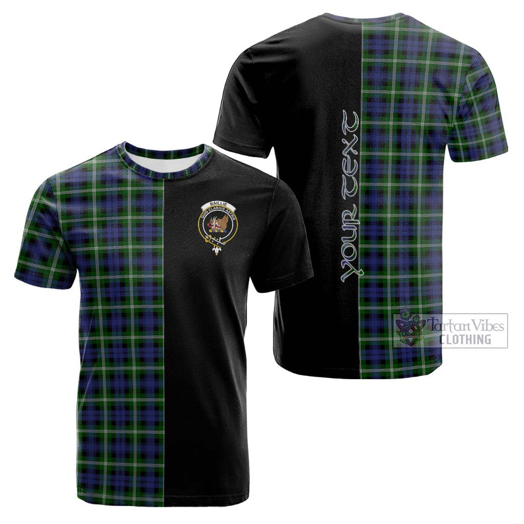 Tartan Vibes Clothing Baillie Modern Tartan Cotton T-shirt with Family Crest and Half Of Me Style