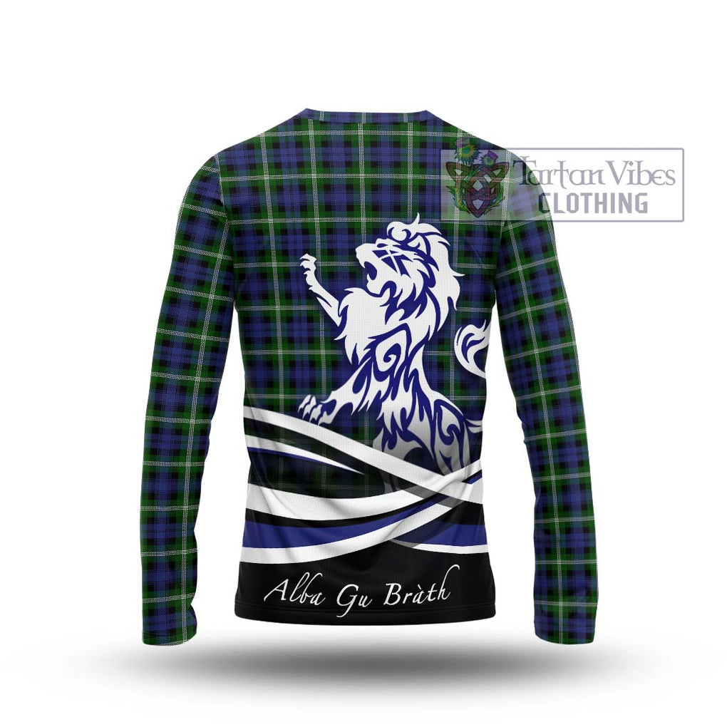 Baillie (Bailey) Tartan Long Sleeve T-Shirt with Alba Gu Brath Regal Lion Emblem - Tartanvibesclothing Shop