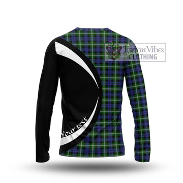 Baillie (Bailey) Tartan Long Sleeve T-Shirt with Family Crest Circle Style