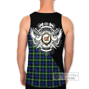 Baillie (Bailey) Tartan Men's Tank Top with Family Crest and Military Logo Style